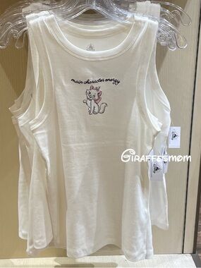 Disney Parks Marie Aristocats Main Character Energy White Tank New